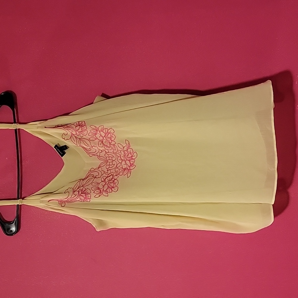 Torrid Sophie chiffon embroidered swing cami 4x